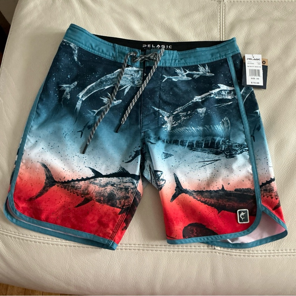 Pelagic High Spot Gyotaku Board Shorts 30 man